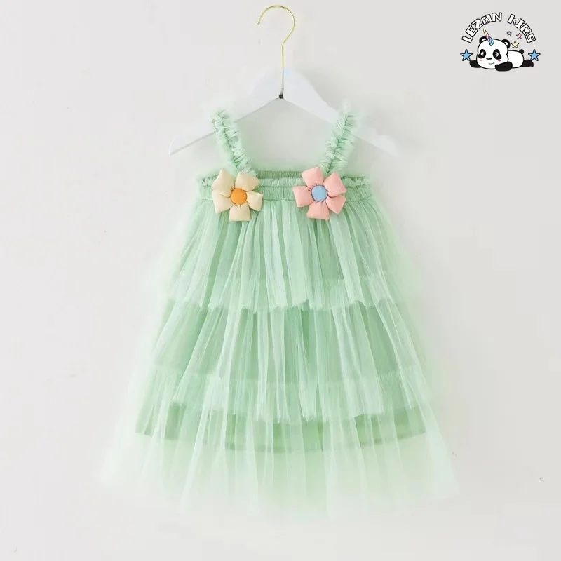 LEZONKIDS - Customizable New Fashion Summer Sweet Multi-layer Tulle Children Frock Design for 2 to 14 Years Old Girls